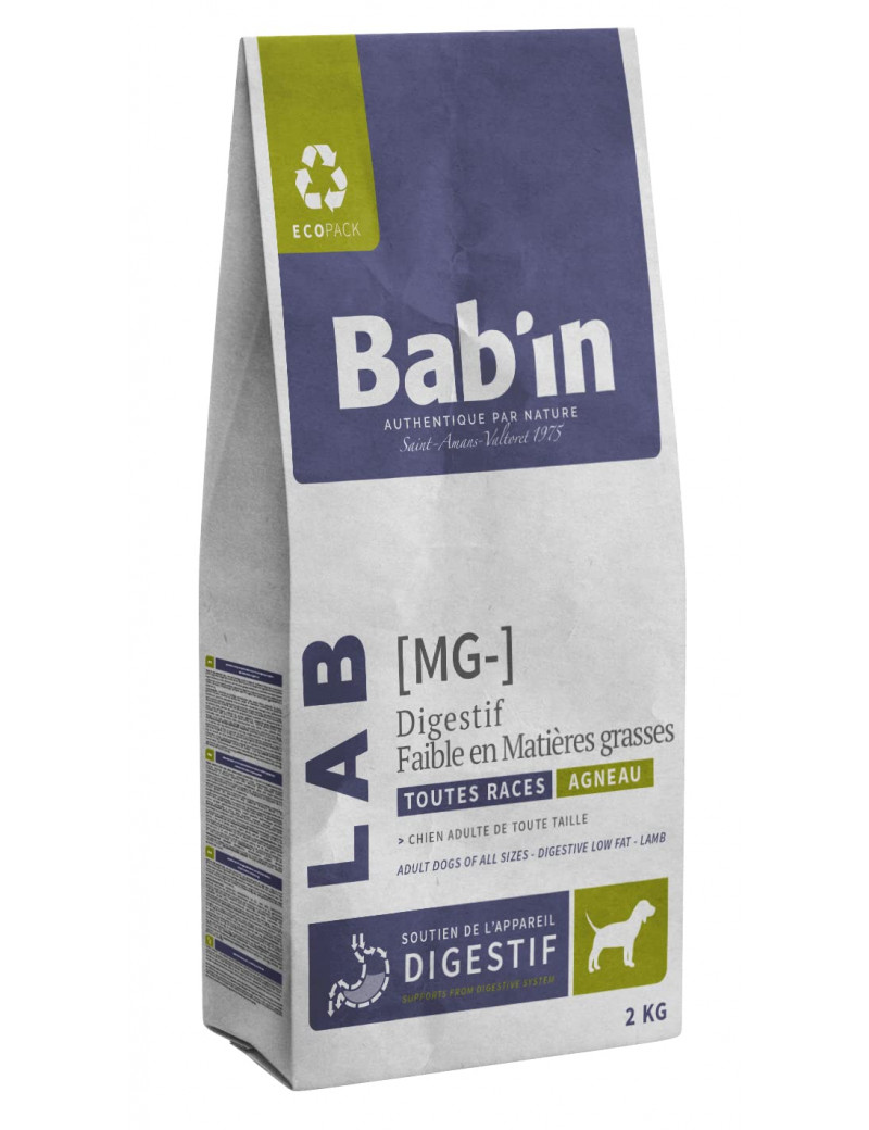  BAB'IN LAB ADULTE AGNEAU MG - (tte race) 2 KG